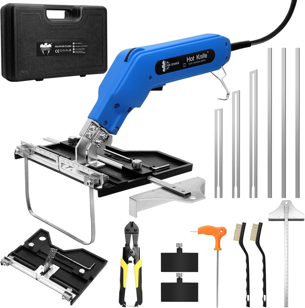 250W Hot Knife Foam Cutter for Grooving/Sculpture Styrofoam Cutter Foam Electric Cutting Tool Kit Adjustable Power Foam Cutter for EPP, EPS, XPS, EVA, Sponge, EPE, PU (FC250+Slotting)