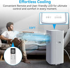 Portable Air Conditioners,8500 BTU portable ac up to 360 Sq,3 IN 1 with Remote Control,Sleep Mode, Windows kit,White