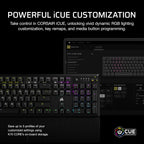 CORSAIR K70 CORE RGB Mechanical Wired Gaming Keyboard with Palmrest – Pre-Lubed MLX Red Linear Switches, SOCD, ABS Double-Shot Keycaps, Sound Dampening, Media Control Dial, QWERTY NA – Black