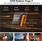 GEEKOM A5 Pro Mini PC (2026) with AMD Ryzen 5 7430U  16GB DDR4 RAM(Upgradable to 96GB  Not LPDDR)  512GB NVMe SSD  Windows 11 Pro Desktop Computer Support 4 Displays/8K/Wi-Fi 6/6xUSB  3-Year Coverage