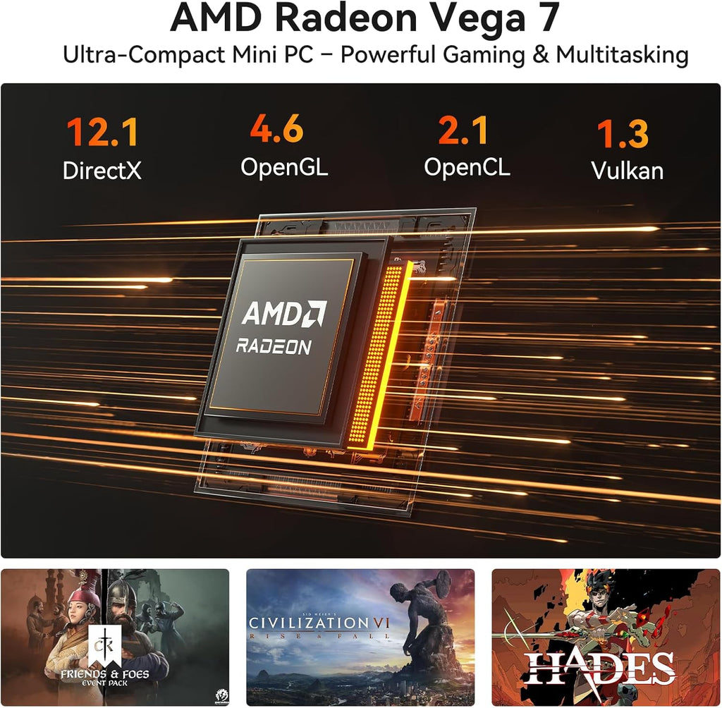 GEEKOM A5 Pro Mini PC (2026) with AMD Ryzen 5 7430U  16GB DDR4 RAM(Upgradable to 96GB  Not LPDDR)  1TB NVMe SSD  Windows 11 Pro Desktop Computer Support 4 Displays/8K/Wi-Fi 6/6xUSB  3-Year Coverage