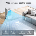 Evaporative Air Cooler, Windowless Portable Air Conditioners Fan w/3 Modes & 3 Speeds, 12H Timer for Smart Auto-off, 2-Gal Tank for 20H Cooling,16FT Remote,No Hose Needed,46db Swamp Cooler