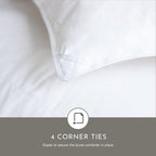 Highland Feather Summer Lightweight Airy White Goose Down Comforter with 300 Thread Count Tencel Organic Cotton Shell Luxurious Soft Duvet Insert Manufactured in Canada (950 Loft, Queen)