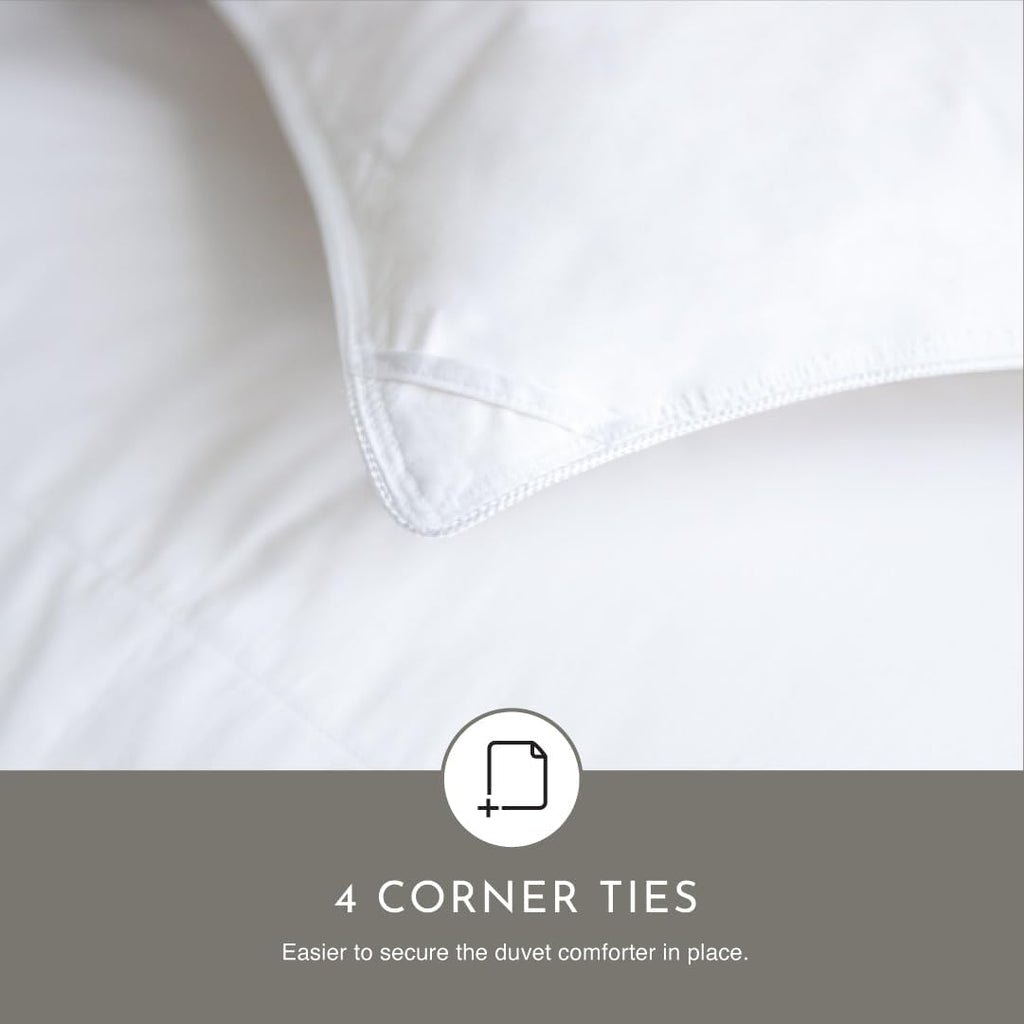 Highland Feather Tencel Organic Cotton Shell White Down Comforter 725 Super Fill Power Fluffy Duvet Insert Manufactured in Canada Ultra-Soft Lightweight (Winter, Full)