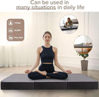 Vamcheer Tri Folding Mattress Full Size - 6 Inch Foldable Mattress for Travel/RV/Camping/Guest Room/Yoga, 73"x52"x6" Tri-fold Memory Foam Cushion with Washable Cover