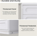 White Dresser for Bedroom with 8 Drawers, 47.2" Wide Dresser for Closet with Deep Drawer, Large Wood TV Stand, Modern Chest of Drawers for Bedroom, Hallway
