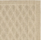 SAFAVIEH Palm Beach Collection Area Rug - 8' x 10', Sand, Sisal & Jute Design, Ideal for High Traffic Areas in Living Room, Bedroom (PAB351A)
