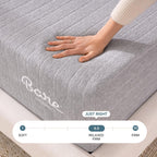 Bare Home Queen Mattress - Medium Firm - Extra Thick Visco Elastic Memory Foam - CertiPUR-US Certified - Support & Pressure Relief - Minimal Motion Transfer - 100 Night Trial