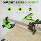Sakerplus 31" Manual Tile Cutter, Professional 1.4" Cutting Capacity Tile Cutter with Laser Guide, Tile Cutting Hand Tool with Anti-Slip Base for Precision Porcelain and Ceramic Tile Cutting (31 inch)