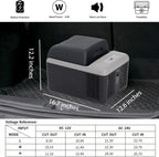 Alpicool C12PT Portable Car Freezer Cooler, 12 Volt Car Refrigerator, 12 Quart Fast Cooling, with 12/24V DC and 100-240V AC for Outdoor, Camping, RV, Truck (Black&Grey)
