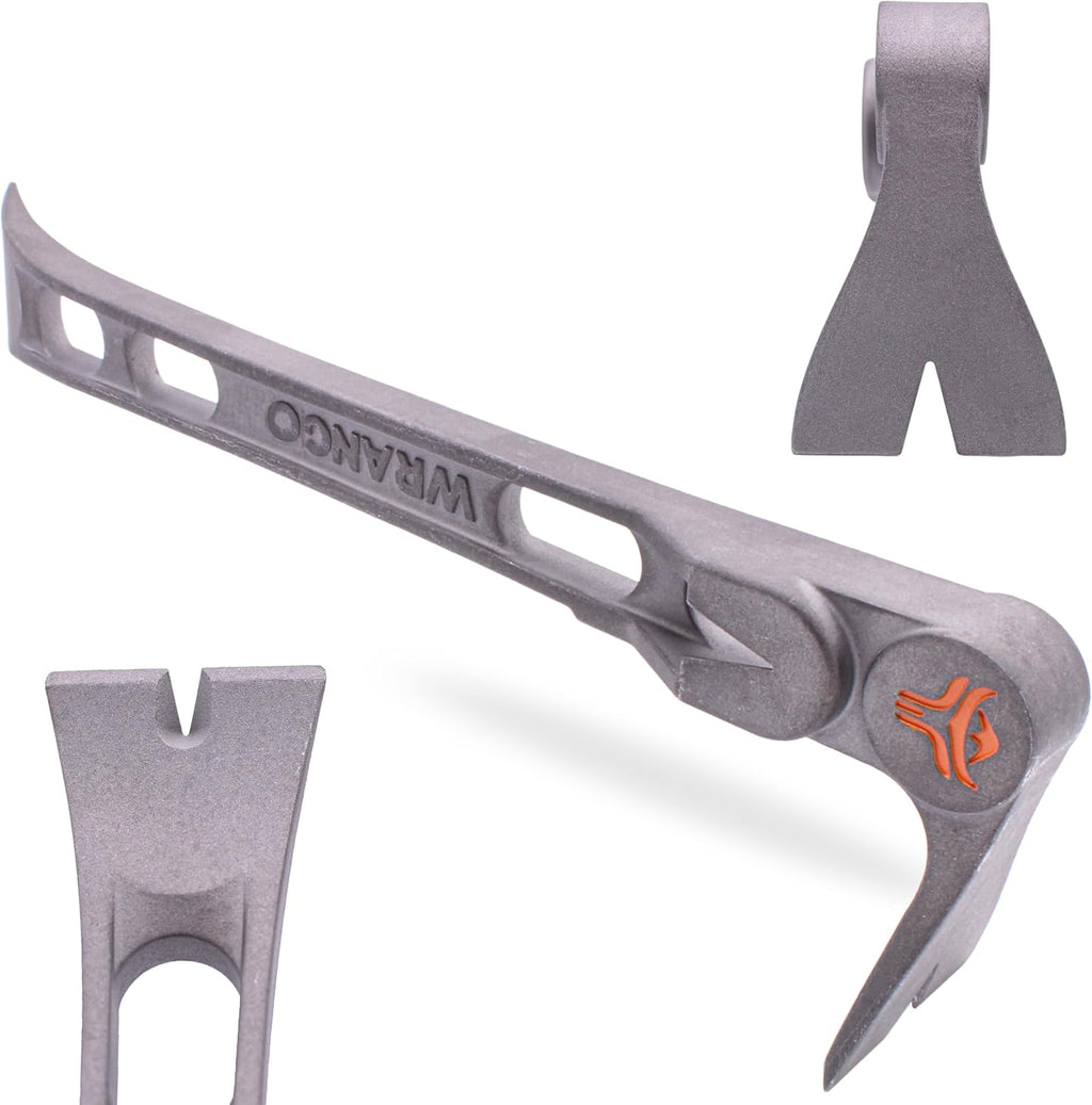 Wrango Tools - 9.5" Titanium Molding Bar - Trim and Siding Removal - Double-Wide Ends - 45% Lighter Than Steel - Side Nail Puller - Professional Grade & Lifetime Warranty - 5% Donated To Help Farmers
