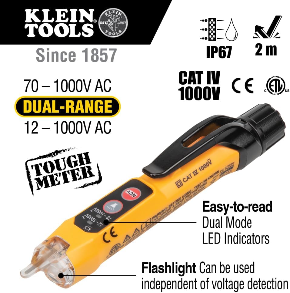 Klein Tools CL320KIT HVAC Kit for HVAC Testing; Digital Clamp Meter, Non-Contact Voltage Tester, and Infrared/Probe Thermometer