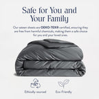 Brooklinen Luxury Sateen Duvet Cover - 100% Cotton, King/California King Size in Slate Grey with Extra-Long Corner Ties and Button Closure - Best King/Cali King Duvet Covers