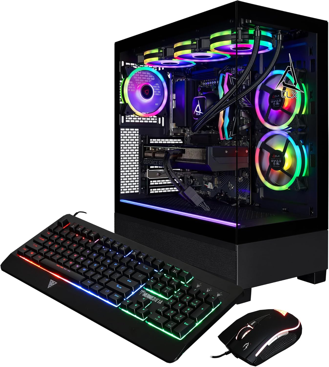 CLX Set Gaming PC - AMD Ryzen 7 9800X3D 4.7GHz  RTX 5080  2TB NVMe M.2 SSD  32GB DDR5 RGB Memory  360mm AIO  WiFi  Windows 11 Home  Black