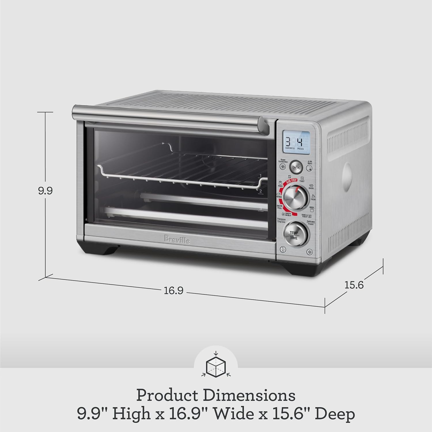 Breville Smart Oven Air Fryer Compact, Brushed Stainless Steel