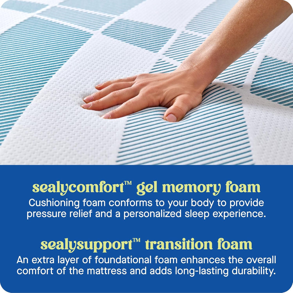 Sealy Dreamlife 12” Foam Mattress-in-a-Box, California King, SealyComfort Gel Memory Foam, SealySupport Transition Foam, Surface-Guard Technology