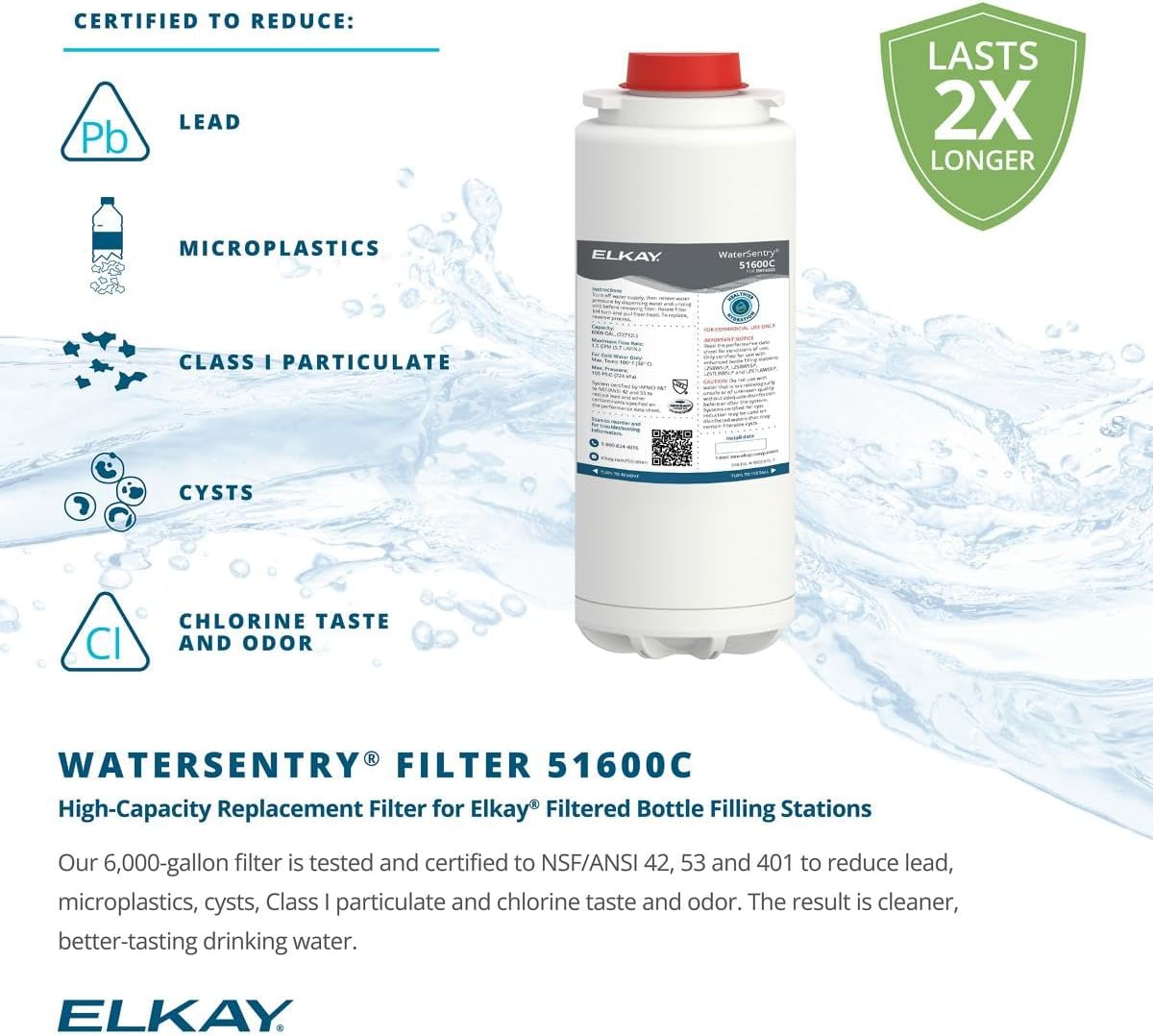 Elkay LZS8WSLP EZH2O Filtered Fountain & Bottle Filling Station, Lt. Gray, 120V