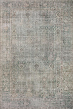 Loloi Chris Loves Julia Jules Collection JUL-08 Emerald/Antique Ivory 8'-6'' x 11'-6'', .13" Pile Height, Area Rug