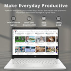 HP Stream 14" HD BrightView Laptop  Intel Celeron N4120 Processor  16GB RAM  64GB SSD  Intel UHD Graphics  720p Webcam  WiFi  HDMI  Win 11 S  Silver (Renewed)