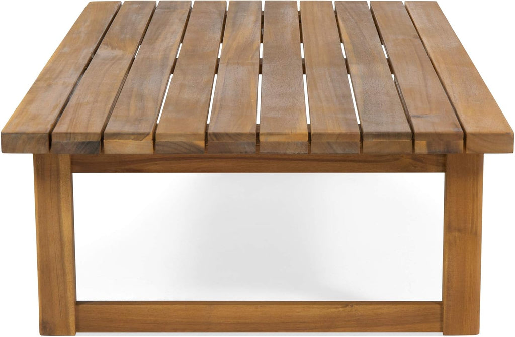 Christopher Knight Home Timothy Outdoor Acacia Wood Coffee Table, Teak Finish