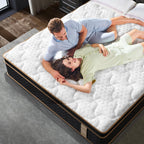 King Mattress 14 Inch, Cooling Hybrid King Mattress in a Box, Individual Pocket Springs-Motion Isolation, Extra Hip/Shoulder/Lumbar Support, Fiberglass-Free,Ergonomic Zones,365-Night Trial,CertiPUR-US