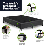 GhostBed Ultimate 11 Inch Memory Foam Mattress with Metal Platform Bed Frame Foundation with Slat Support Bundle - Firm Feel - CertiPUR-US Certified - Twin XL