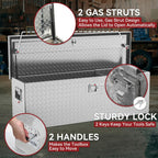 YITAMOTOR 48 Inch Truck Bed Tool Boxes Heavy Duty Aluminum with Sliding Shelf, Diamond Plate ToolBox for Pick Up Truck RV Trailer, Chest Storage Organizer with Lock and Keys