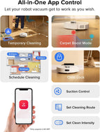 roborock Q7 L5 Robot Vacuum and Mop Combo, 8,000Pa Suction, Upgraded from Q5 Pro, Dual Anti-Tangle System, LiDAR Navigation, No-Go Zones, Self-Charging Robotic Vacuum Cleaner, White
