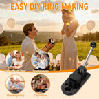 18 Pcs Ring Bender, Complete Ring Bender Tool Rings Bending, Spoon Rings Maker Machine with Nylon Mold, Multi-Functional Ring Earring Bending Tool, Sizer Measuring Tools Suitable for Gift-Giving