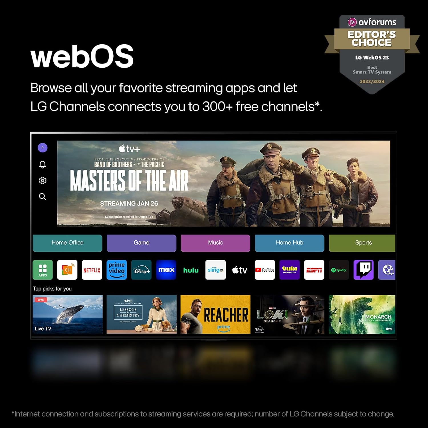 LG 65-Inch Class OLED evo C4 Series Smart TV 4K Processor Flat Screen with Magic Remote AI-Powered with Alexa Built-in (OLED65C4PUA  2024)