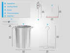 30 Qt Aluminium Stock Pot Kit – Turkey Fryer Pot With Lid, Lifting Hook, Stand & Thermometer – Large Deep Fryer For Frying, Seafood Boiling & Outdoor Cooking