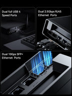 MINISFORUM MS-01-S1260 Mini PC Barebone with Intel Core i5-12600H vPro Enterprise Support 2x10Gbps SFP+LAN/2x2.5G RJ45/2xUSB4/HDIM/16xPCIe 4.0/M.2 NVMe SSD/U.2 NVMe SSD Mini Computer(No OS/RAM/SSD)