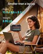 Portable Power Station with 80W Solar Panel  288Wh LiFePO4 Battery 600W Power Bank with AC Outlet 110V/1200W Surge  Solar Generator 1.7H Fast Charging for Camping  Hurricane Emergency RV Home Use