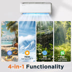 Albott 9100 BTU Mini Split Air Conditioner and Heater, SEER2 20.5, 115V, Inverter Heat Pump AC with Wi-Fi Smart Control, Voice Assistant, Self-Cleaning, Compatible with Alexa, Cools up to 450 Sq. Ft.