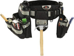TradeGear Part#SZA Electrician's Belt & Bag Combo - Heavy Duty Electricians Tool Belt Designed for Comfort & Durability - Ideal for All Electricians Tools - Fits Sizes S - L (26"-40")