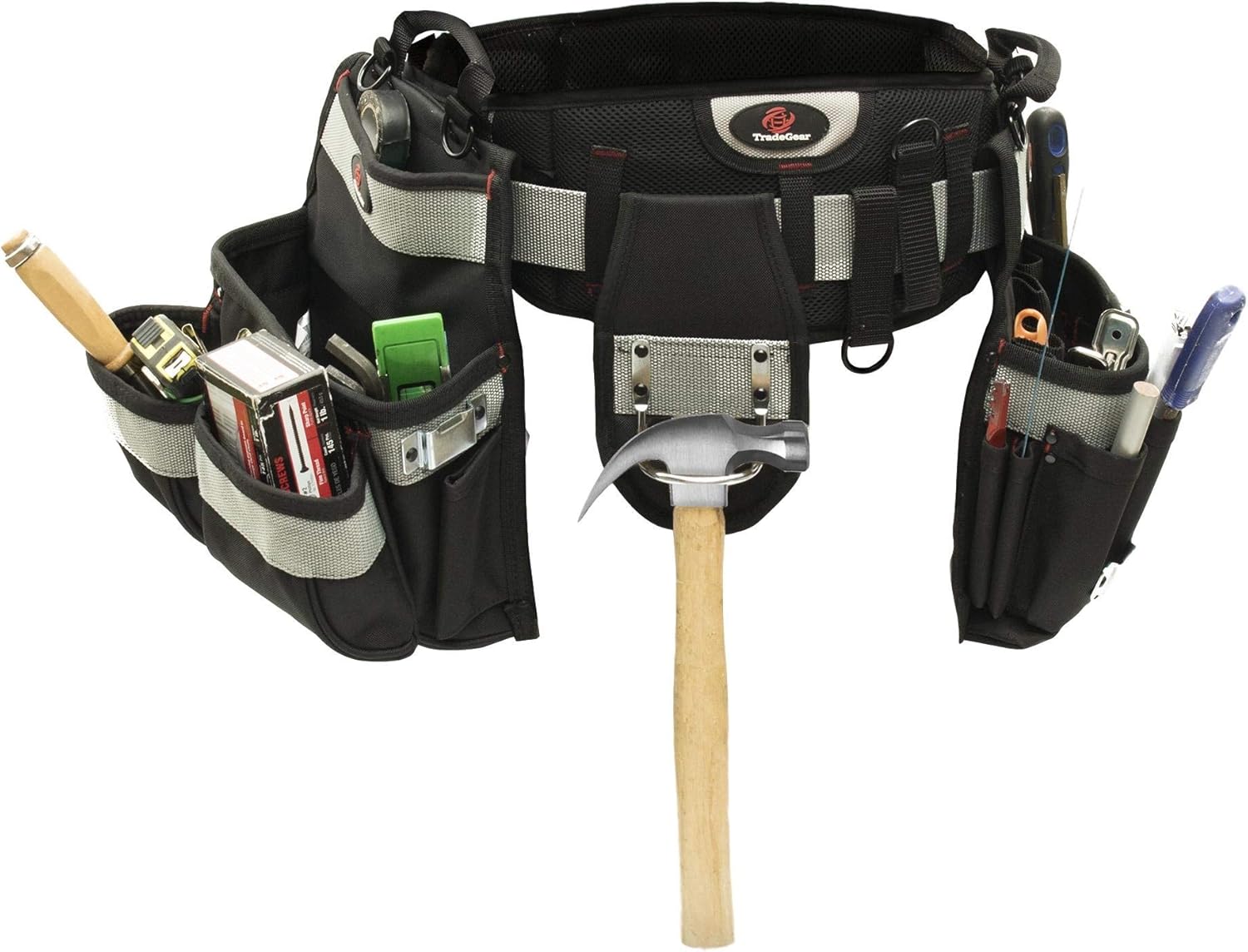 TradeGear Part#SZA Electrician's Belt & Bag Combo - Heavy Duty Electricians Tool Belt Designed for Comfort & Durability - Ideal for All Electricians Tools - Fits Sizes S - L (26"-40")