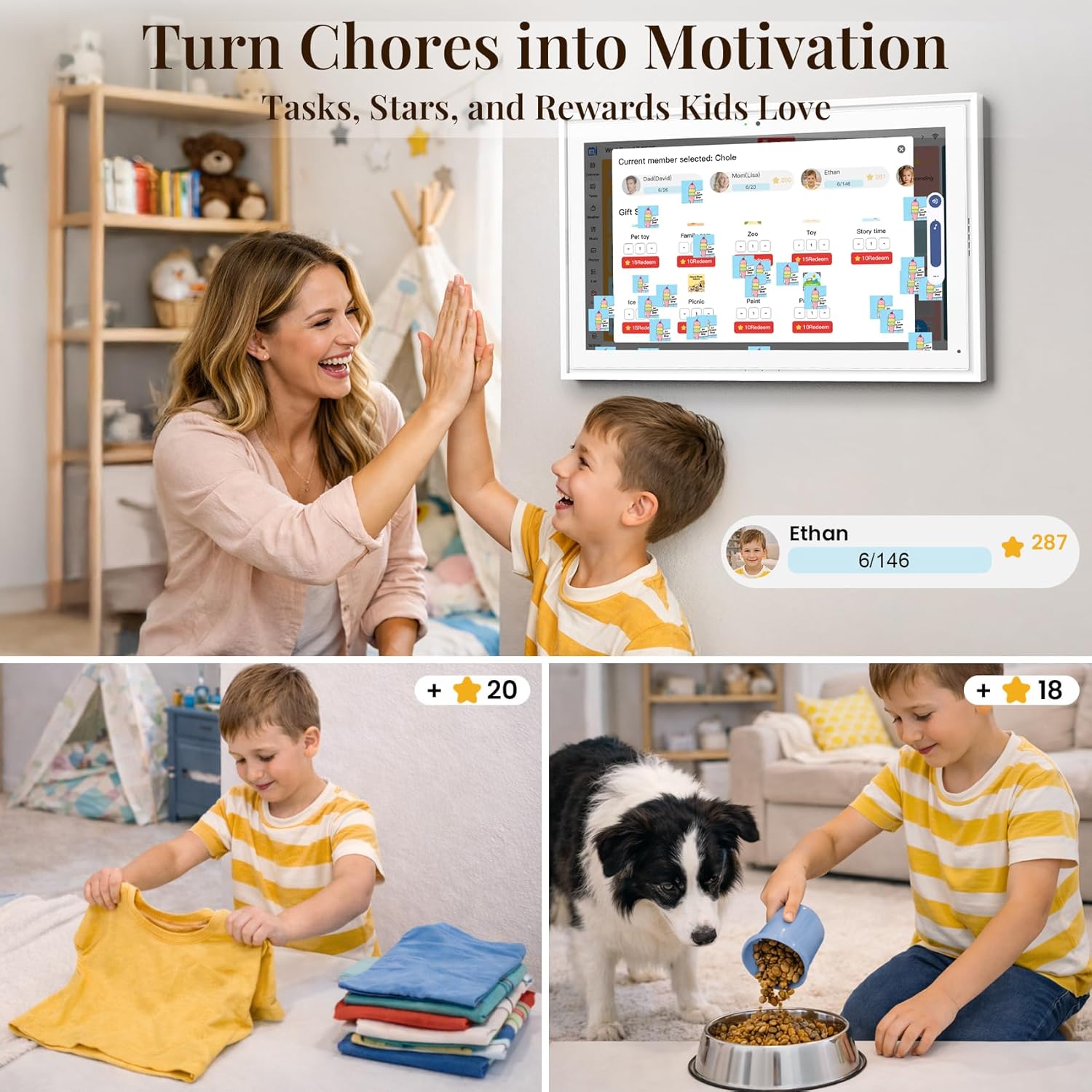 Digital Calendar: 15.6-inch Wall Planner Digital Calendar & Chore Chart with Video Call  2K Smart Touchscreen Interactive Display for Family Schedules  4+64GB  Wall/Desk Mountable  Great for Organizing Your 2026 Calendar