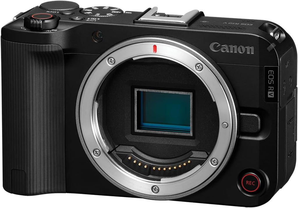 Canon EOS R50 V Mirrorless Camera with RF-S14-30mm F4-6.3 is STM PZ Lens  APS-C Sensor  24.2 Megapixels  Ultra-Wide Zoom  Fast Autofocus  Vlogging and Live Streaming Kit for Content Creators  Black