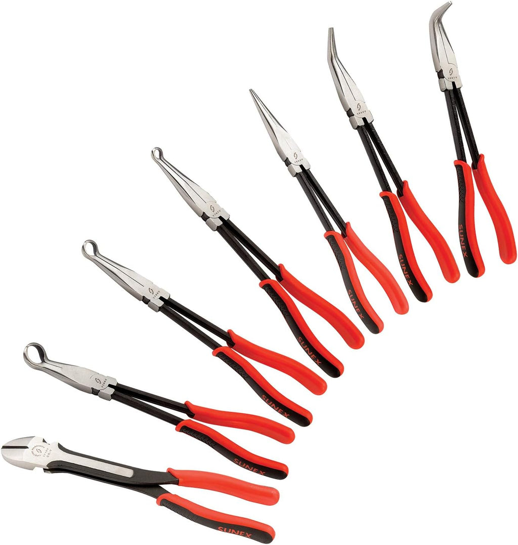 SUNEX TOOLS 3613V 7-Piece Long Reach Pliers Set