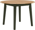 Signature Design by Ashley Gesthaven Modern Dining Drop Leaf Table with 4 Legs, Light Brown & Green