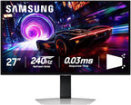 SAMSUNG 27-inch Odyssey QD-OLED G8 (G81SF)  4K  240Hz  Gaming Monitor  0.03ms Response Time  DisplayHDR True Black 400  AMD FreeSync™ Premium Pro  Ergonomic Stand  LS27FG810SNXZA  2025