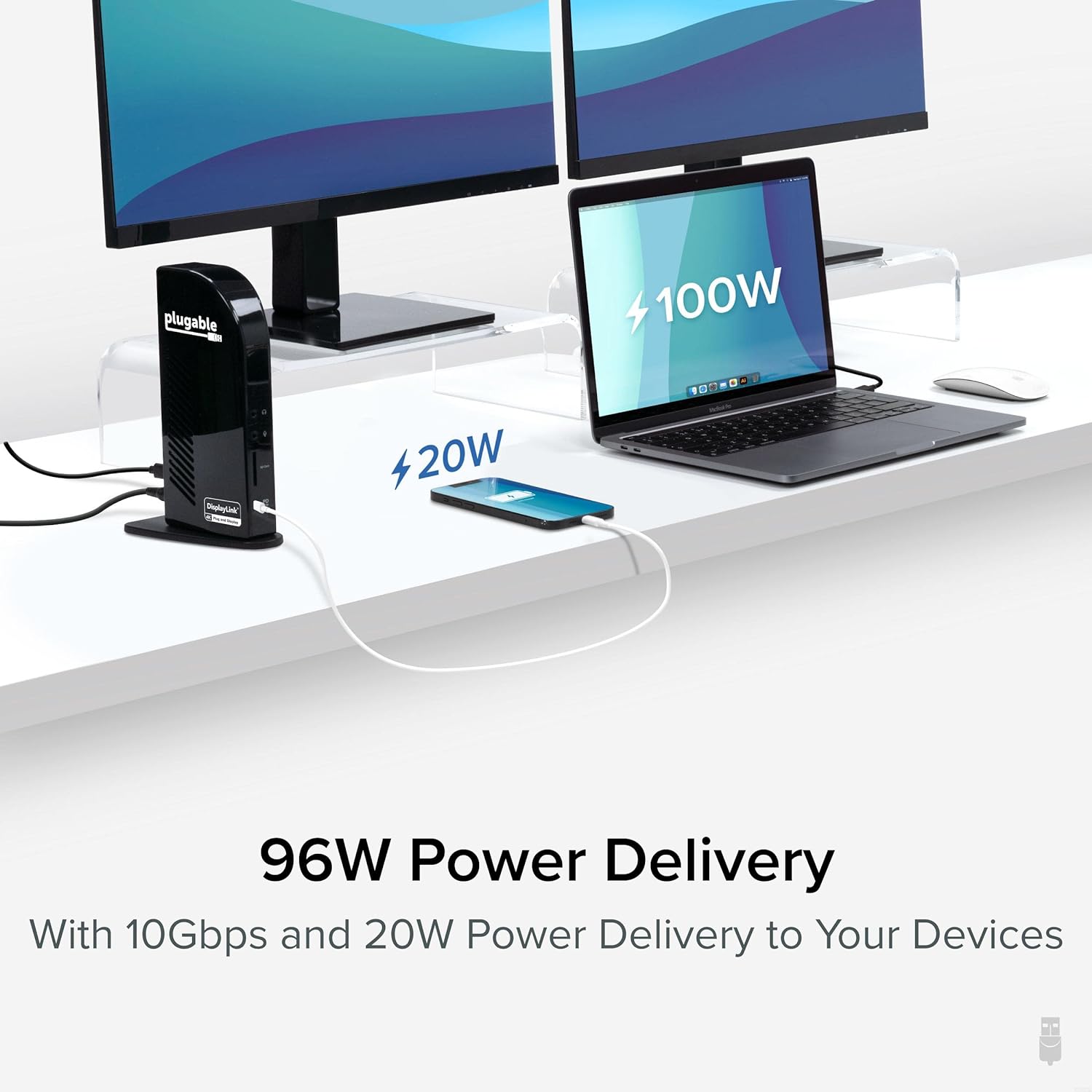 Plugable 13-in-1 USB C Docking Station 4K Triple Monitor with 100W Power Delivery | USB C Dock for Windows  Mac  ChromeOS  Thunderbolt | Driver Required | 3X HDMI and 3X DisplayPort (UD-ULTC4K)