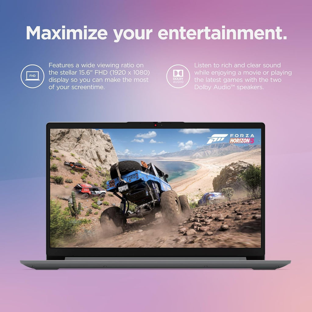 Lenovo IdeaPad 1 Student Laptop  Intel Dual Core Processor  8GB RAM  128GB eMMC + 1TB OneDrive  15.6" FHD Display  Office 365 Lifetime for the Web  Win11 H  Webcam w/Privacy Shutter