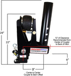 Shocker 30K Gooseneck Air Hitch & 9" Extension Shift Lock Coupler for 2-5/16" Ball, Round 4" Blank (No Pin Hole)