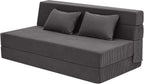 MeMoreCool Boneless Folding Sofa Bed Queen, Corduroy Convertible Sleeper Chair, Foldable Foam Mattress Chair, Comfy Fold‑Out Futon Couch Bed, Large Floor Sofa Couch for Living‑Room Guest