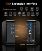 KAMRUI E3B Mini PC with AMD Ryzen 5 7430U (Beat 5500U  up to 4.3GHz)  16GB DDR4 512GB M.2 SSD Mini Computer  Mini Gaming PC with USB Type-C Supports Triple 4K Display  WiFi 6  BT 5.2