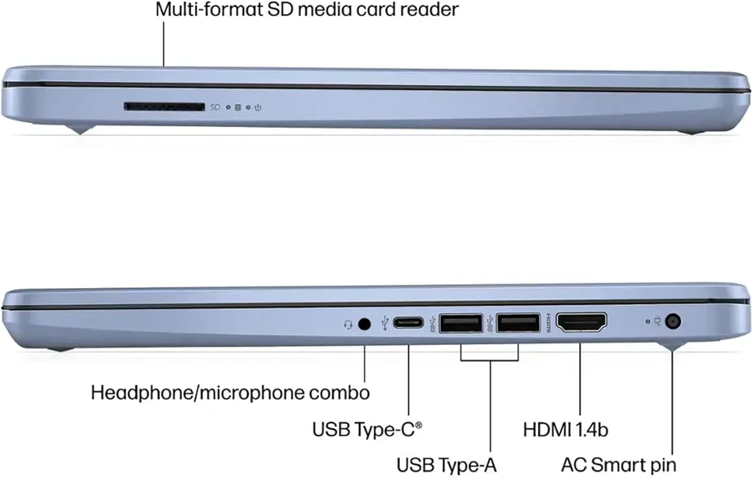 HP Laptop with Microsoft Office and 1TB Cloud Storage (1-Year) | 14 inch HD Computer | 4GB RAM | 128GB UFS | Intel 4-Core CPU(Beat i3-10110U) | Webcam | USB-C | Windows 11 Home in S Mode | LE Bundle