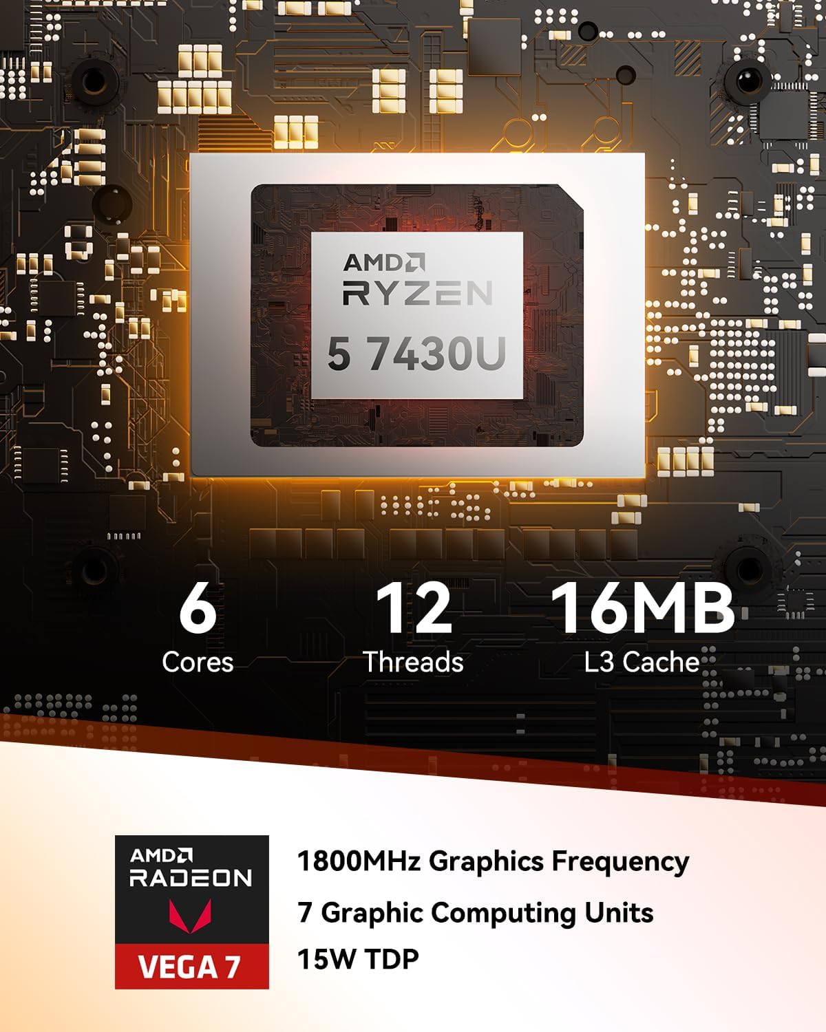 GEEKOM A5 Mini PC with AMD Ryzen 5 7430U  3-Year Coverage  16GB RAM(Upgradable  Not LPDDR)&512GB M.2 NVMe SSD  Windows 11 Pro Desktop Computer Support 8K/Wi-Fi 6/BT 5.2/USB 3.2/SD Slot/6x USB