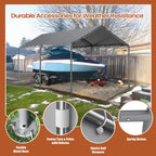 Morngardo Carport 10x20ft Heavy Duty Car Canopy, Portable Garage, Outdoor Cars Shelter Storage Shed, All-Season Cars Tent Car Port (Grey)