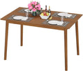 FDW 47 Inches Dining Table, Dining Room for 4 People, Small Rectangular Table for Kitchen, Quick Assembly, Small Spaces Modern Home Furniture Dinner Table, Natural
